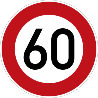 Maximum speed 60 km/h